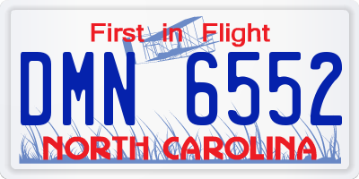 NC license plate DMN6552