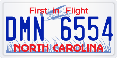 NC license plate DMN6554
