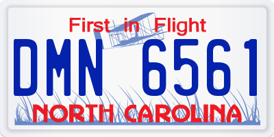 NC license plate DMN6561