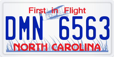 NC license plate DMN6563