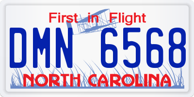 NC license plate DMN6568