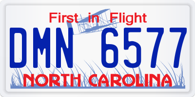 NC license plate DMN6577
