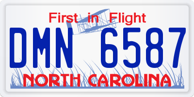 NC license plate DMN6587