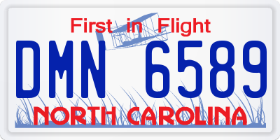 NC license plate DMN6589