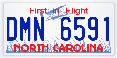 NC license plate DMN6591