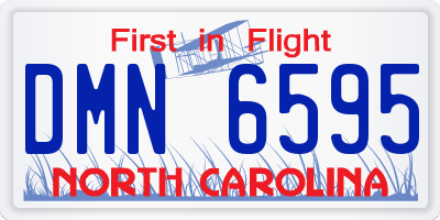 NC license plate DMN6595