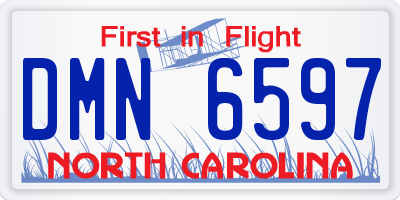 NC license plate DMN6597