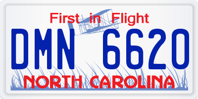NC license plate DMN6620