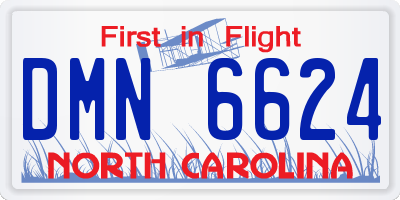 NC license plate DMN6624
