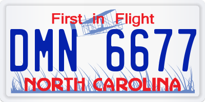 NC license plate DMN6677
