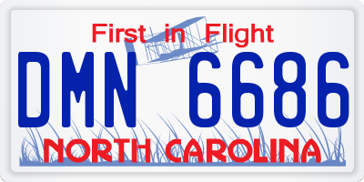 NC license plate DMN6686