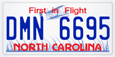 NC license plate DMN6695