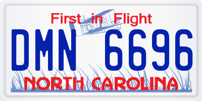 NC license plate DMN6696