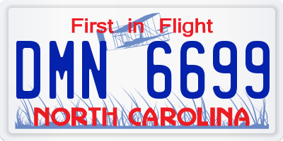 NC license plate DMN6699