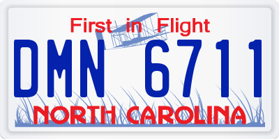 NC license plate DMN6711