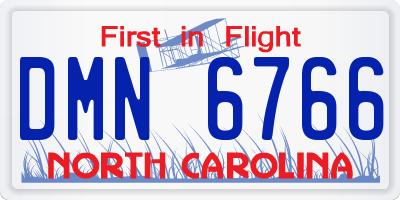 NC license plate DMN6766