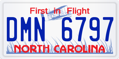 NC license plate DMN6797