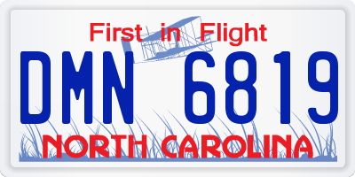 NC license plate DMN6819