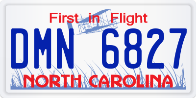 NC license plate DMN6827
