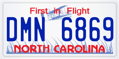 NC license plate DMN6869
