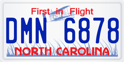 NC license plate DMN6878