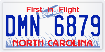 NC license plate DMN6879