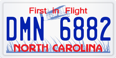 NC license plate DMN6882
