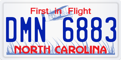 NC license plate DMN6883