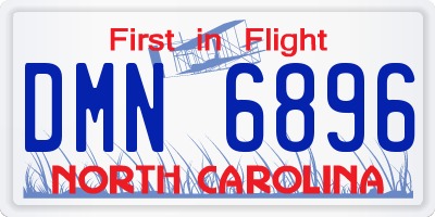 NC license plate DMN6896