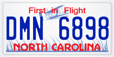 NC license plate DMN6898