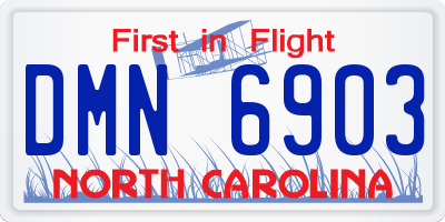 NC license plate DMN6903