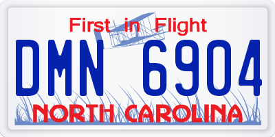 NC license plate DMN6904