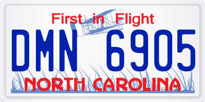 NC license plate DMN6905