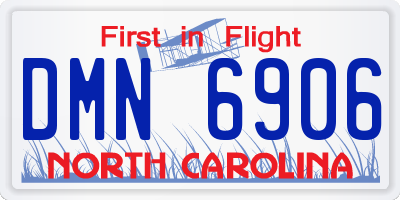 NC license plate DMN6906