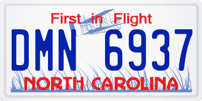 NC license plate DMN6937