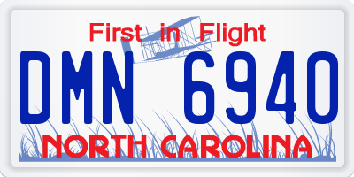 NC license plate DMN6940
