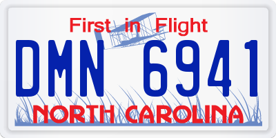 NC license plate DMN6941