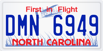NC license plate DMN6949