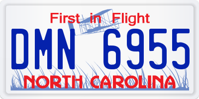 NC license plate DMN6955