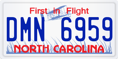 NC license plate DMN6959