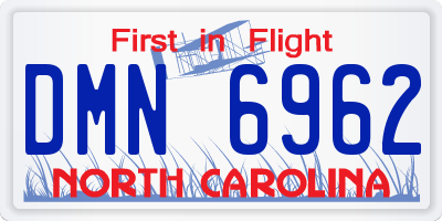 NC license plate DMN6962