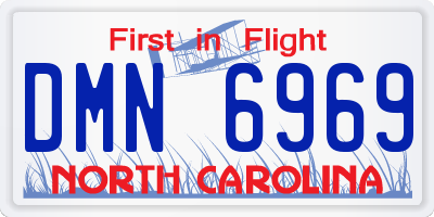 NC license plate DMN6969