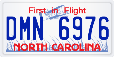 NC license plate DMN6976