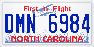 NC license plate DMN6984