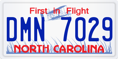 NC license plate DMN7029