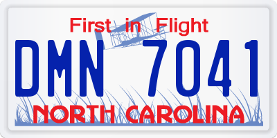 NC license plate DMN7041