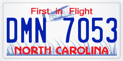 NC license plate DMN7053