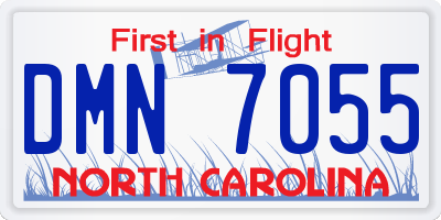NC license plate DMN7055