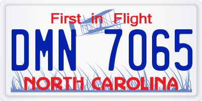 NC license plate DMN7065