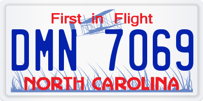 NC license plate DMN7069